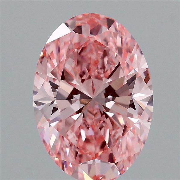2ct Oval FANCY VIVID PINK VS1 Lab Created Diamond