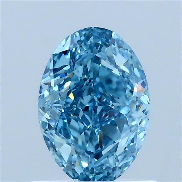 1.03ct Oval FANCY VIVID BLUE VS2 Lab Created Diamond