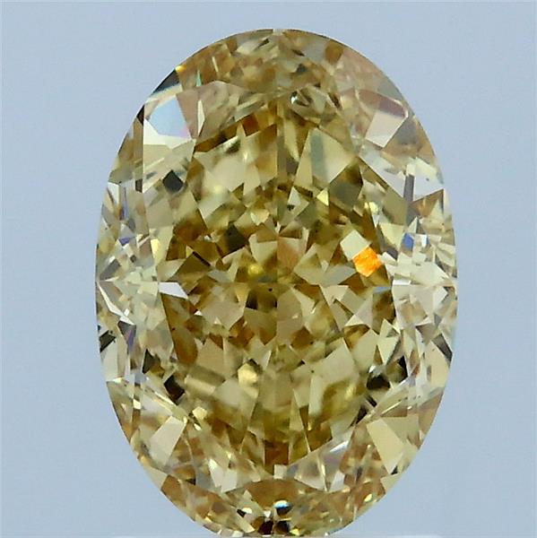 2.06ct Oval FANCY INTENSE YELLOW VS2 Lab Created Diamond