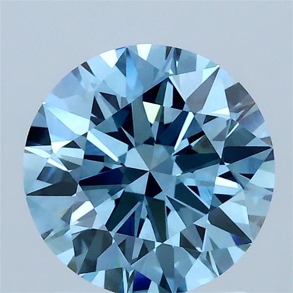 1.58ct Round FANCY VIVID BLUE VS1 Lab Created Diamond