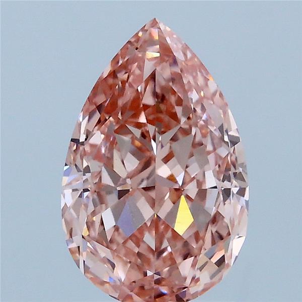 2.15ct Pear FANCY VIVID PINK VVS2 Lab Created Diamond
