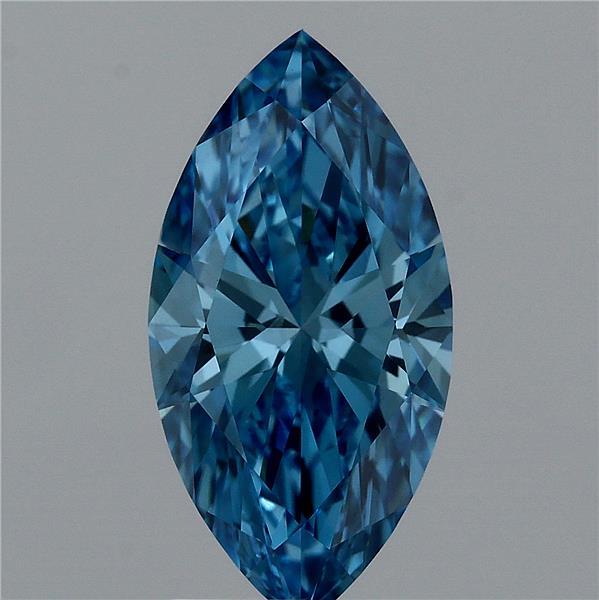 2.15ct Marquise FANCY VIVID BLUE VVS2 Lab Created Diamond