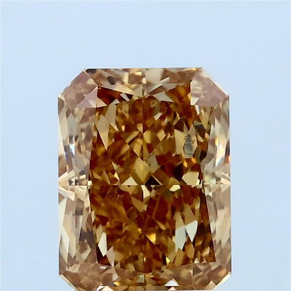 1.58ct Radiant FANCY BROWNISH YELLOW VS1 Lab Created Diamond