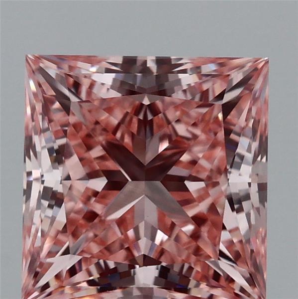 1.97ct Princess FANCY VIVID PINK VVS2 Lab Created Diamond