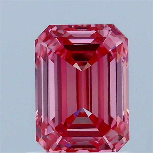 1.31ct Emerald FANCY VIVID PINK VVS1 Lab Created Diamond