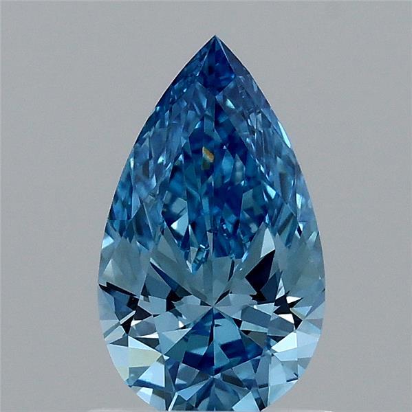 0.9ct Pear FANCY VIVID BLUE VVS2 Lab Created Diamond