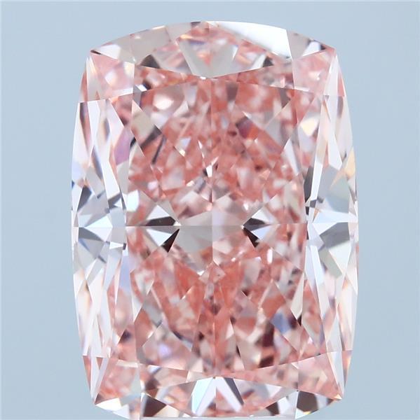 7.18ct Cushion FANCY INTENSE PINK VVS2 Lab Created Diamond