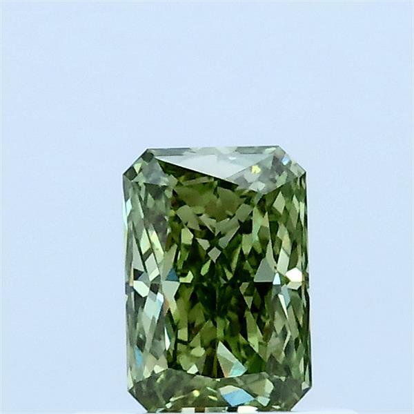0.52ct Radiant FANCY VIVID GREEN VS1 Lab Created Diamond
