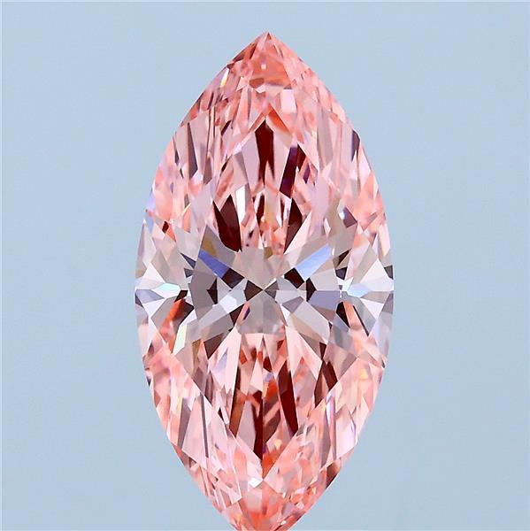 2.71ct Marquise FANCY VIVID PINK VVS2 Lab Created Diamond