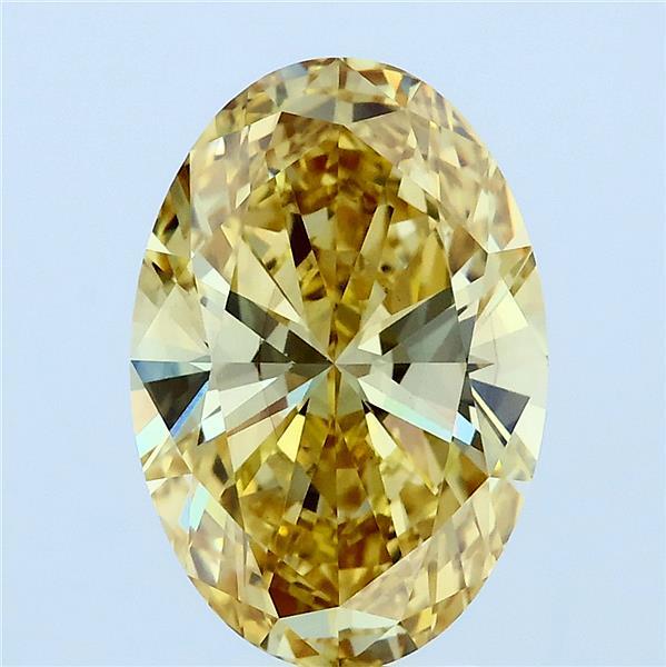 3ct Oval FANCY INTENSE YELLOW VS1 Lab Created Diamond