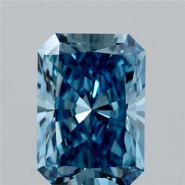 3.06ct Radiant FANCY VIVID BLUE VS1 Lab Created Diamond