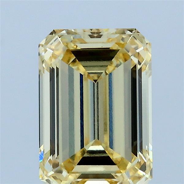 1.6ct Emerald FANCY YELLOW VS1 Lab Created Diamond