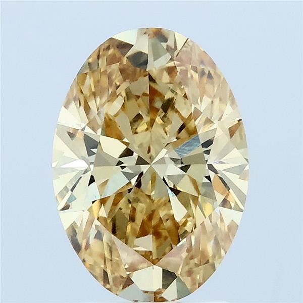 2ct Oval FANCY INTENSE YELLOW VS1 Lab Created Diamond
