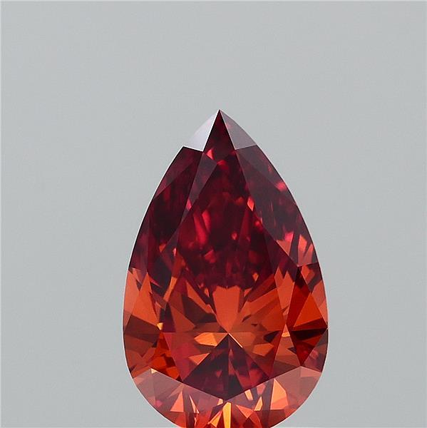 1.01ct Pear FANCY VIVID ORANGE VVS1 Lab Created Diamond