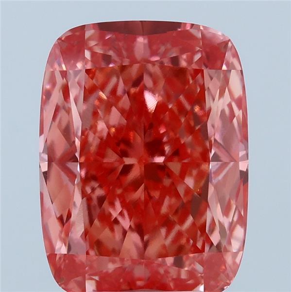5.23ct Cushion FANCY VIVID PINK VVS2 Lab Created Diamond