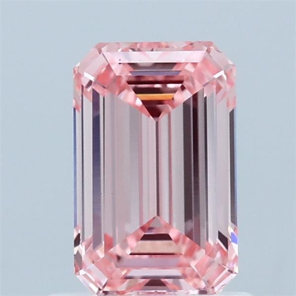 1.01ct Emerald FANCY INTENSE PINK VS2 Lab Created Diamond