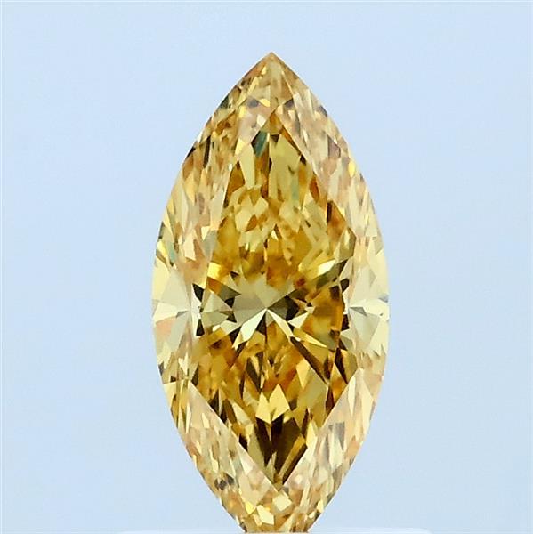 0.76ct Marquise FANCY VIVID YELLOW VVS2 Lab Created Diamond