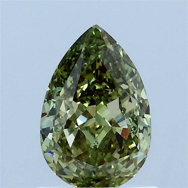 1.04ct Pear FANCY VIVID GREEN VS1 Lab Created Diamond
