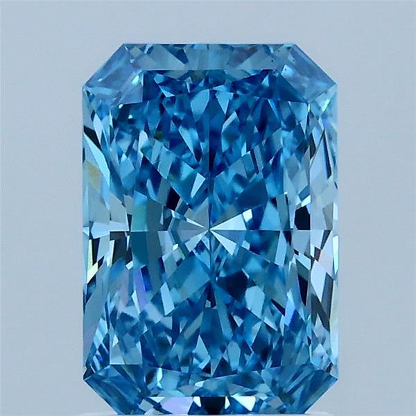 1.52ct Radiant FANCY VIVID BLUE VS1 Lab Created Diamond