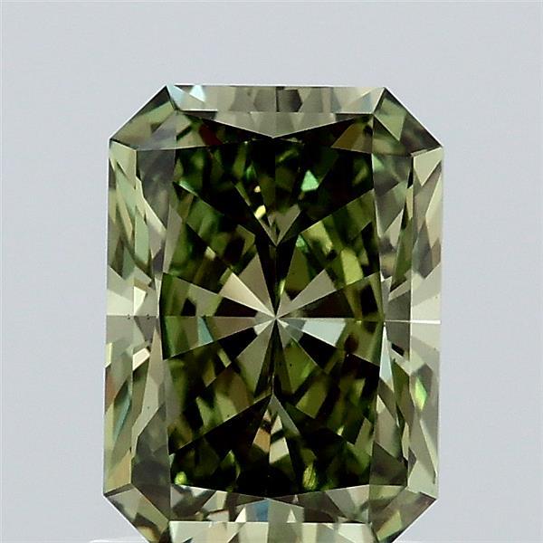 1.44ct Radiant FANCY VIVID GREEN VS1 Lab Created Diamond