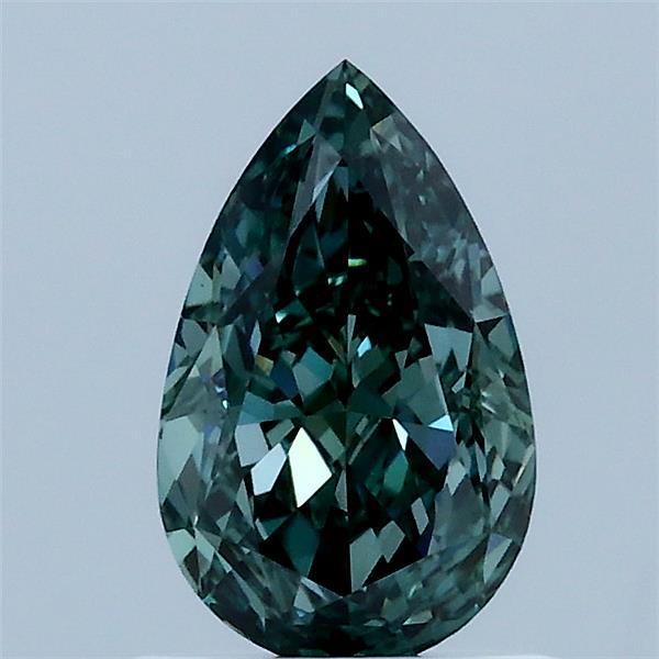 1.07ct Pear FANCY VIVID GREEN VS1 Lab Created Diamond