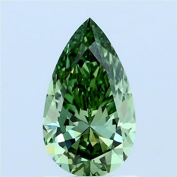 1ct Pear FANCY VIVID GREEN VS1 Lab Created Diamond