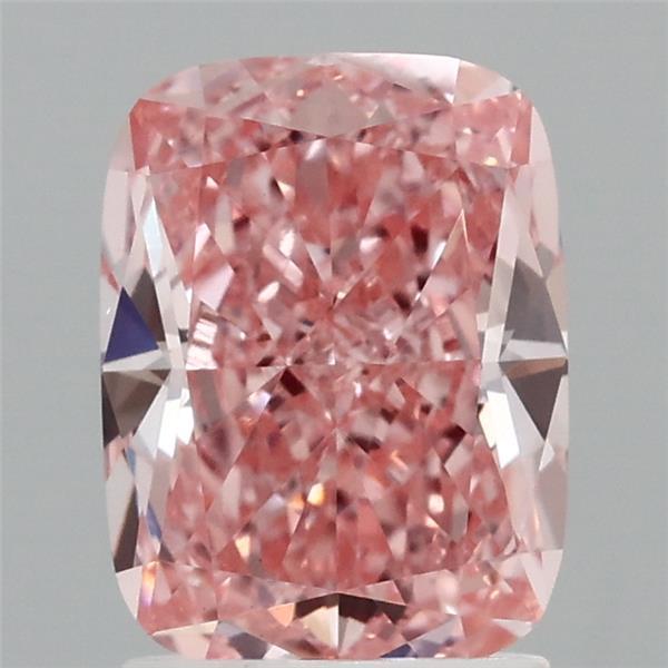 2ct Cushion FANCY VIVID PINK VS1 Lab Created Diamond