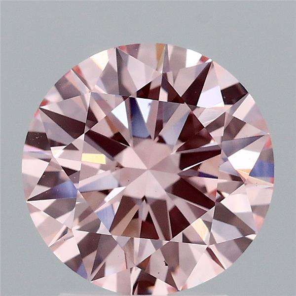 2.42ct Round FANCY INTENSE PINK VS1 Lab Created Diamond