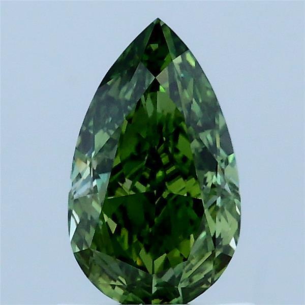1.06ct Pear FANCY VIVID GREEN VS1 Lab Created Diamond