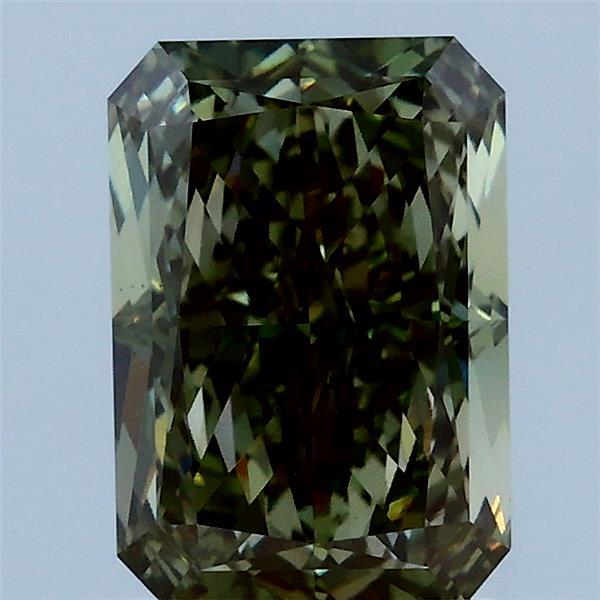 2.08ct Radiant FANCY INTENSE GREEN VS1 Lab Created Diamond