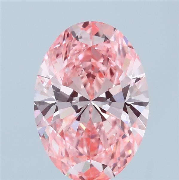2.01ct Oval FANCY VIVID PINK VVS2 Lab Created Diamond