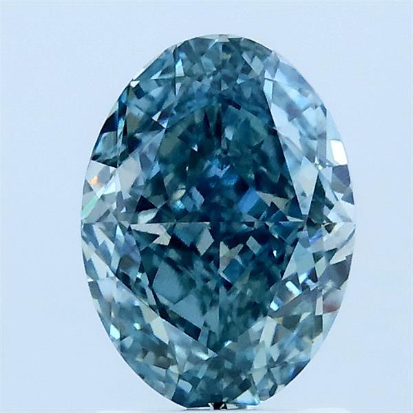 1.51ct Oval FANCY VIVID BLUE VS1 Lab Created Diamond