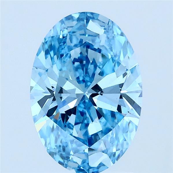 1.43ct Oval FANCY VIVID BLUE VS1 Lab Created Diamond
