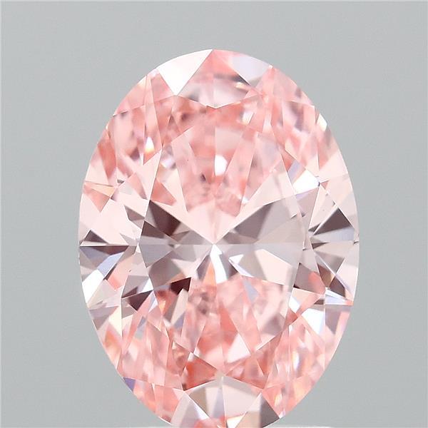 2ct Oval FANCY VIVID PINK VS1 Lab Created Diamond
