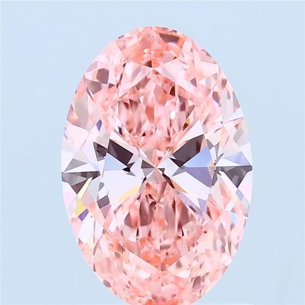 1.2ct Oval FANCY VIVID PINK VVS2 Lab Created Diamond