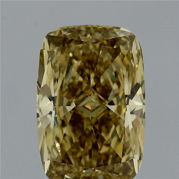 4.2ct Cushion FANCY VIVID YELLOW VVS2 Lab Created Diamond