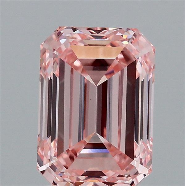 2.01ct Emerald FANCY INTENSE PINK VVS2 Lab Created Diamond