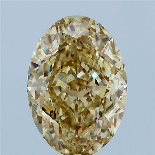 3.06ct Oval FANCY YELLOW VS2 Lab Created Diamond