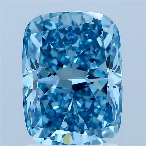 2.23ct Cushion FANCY VIVID BLUE VS1 Lab Created Diamond