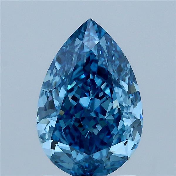 2.02ct Pear FANCY VIVID BLUE VVS2 Lab Created Diamond