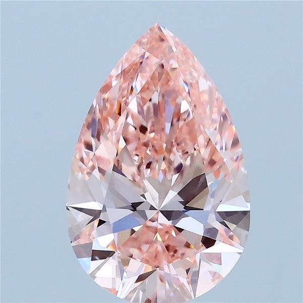 2ct Pear FANCY VIVID PINK VVS2 Lab Created Diamond