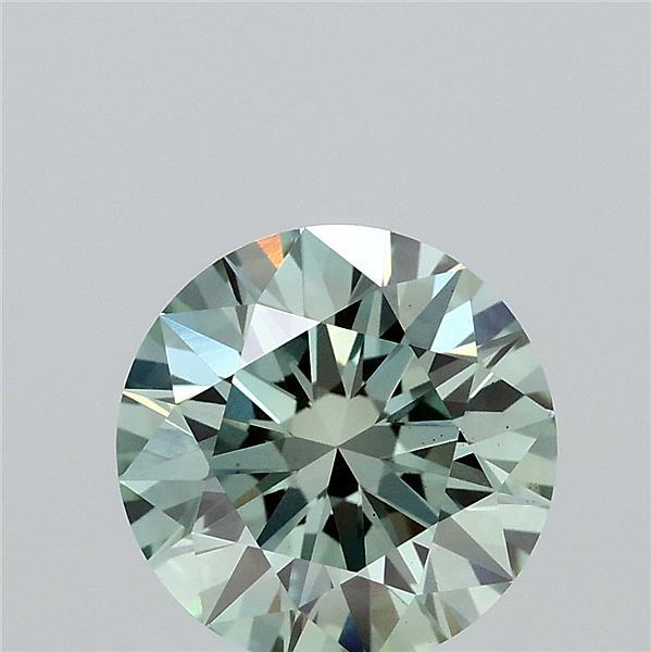 1.95ct Round FANCY VIVID GREEN VS1 Lab Created Diamond