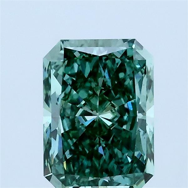 1ct Radiant FANCY VIVID GREEN VS2 Lab Created Diamond