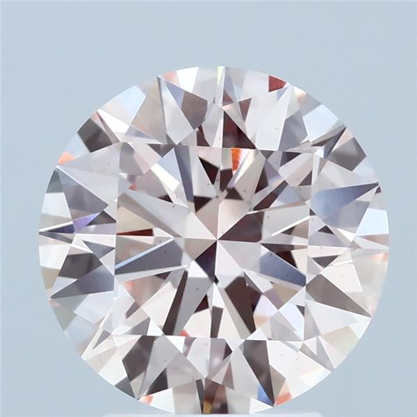 3.06ct Round FANCY PINK VS1 Lab Created Diamond