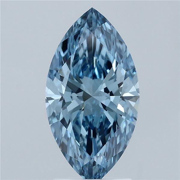 2.38ct Marquise FANCY VIVID BLUE VVS1 Lab Created Diamond