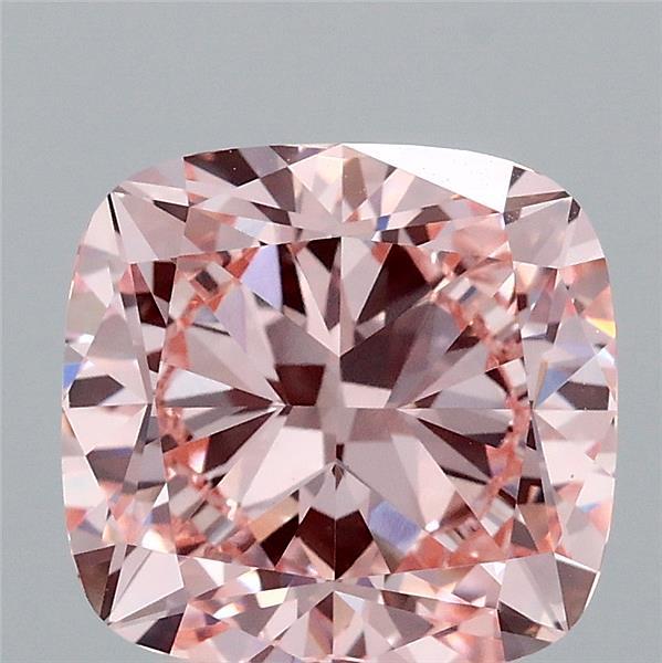 2.94ct Cushion FANCY INTENSE PINK VVS2 Lab Created Diamond