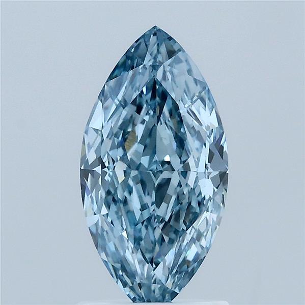 1.57ct Marquise FANCY VIVID BLUE VVS2 Lab Created Diamond