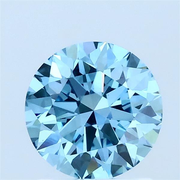 1.06ct Round FANCY VIVID BLUE VS1 Lab Created Diamond