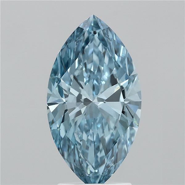 3.01ct Marquise FANCY VIVID BLUE VS1 Lab Created Diamond
