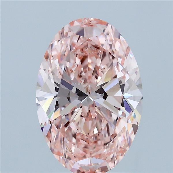 2.02ct Oval FANCY VIVID PINK VVS2 Lab Created Diamond